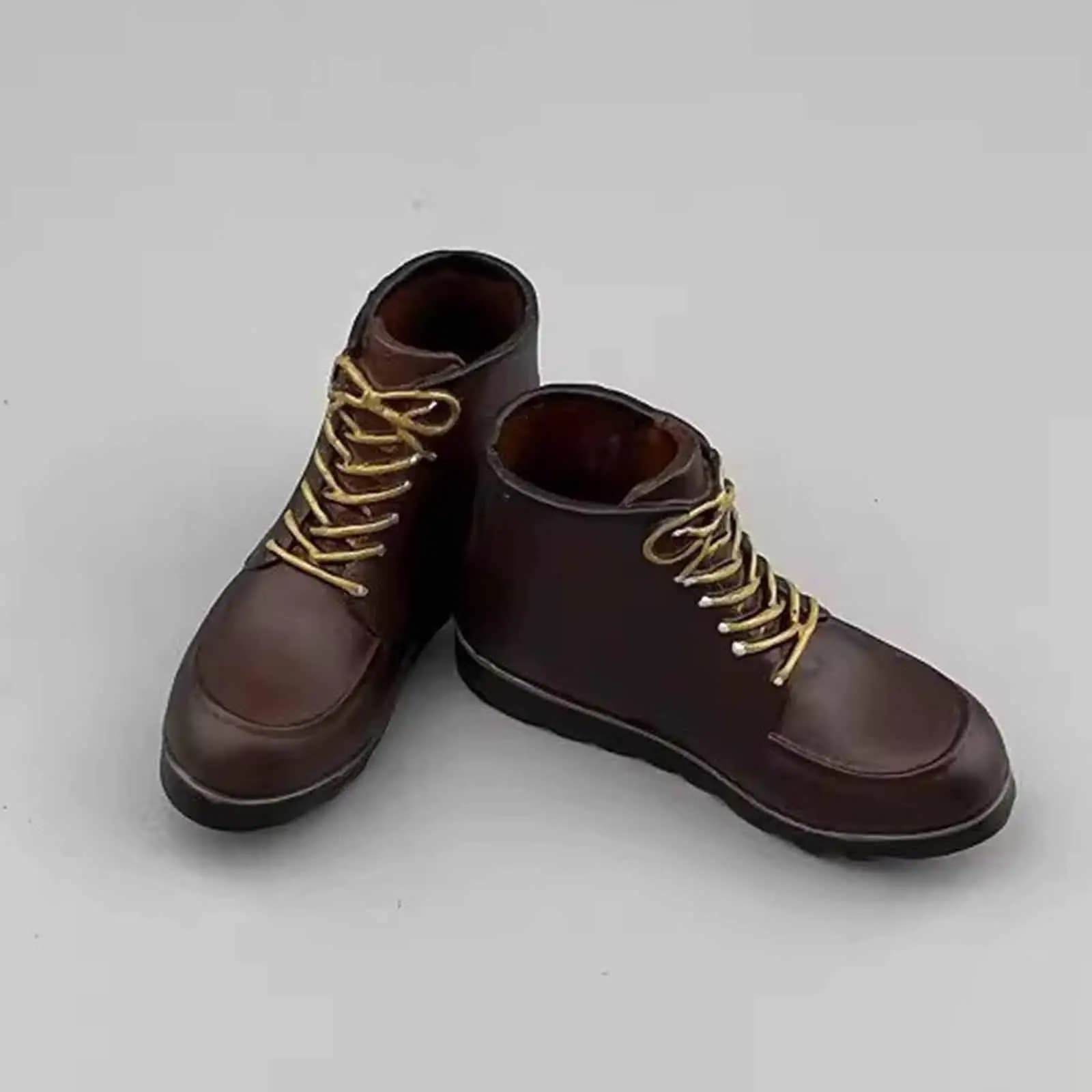 Stivali in Miniatura per Bambole Maschili Scala 1/6, Accessori per Costumi, Stivali Alti Fatti a Mano, Stivali da Trekking Solidi in Miniatura per Travestimenti