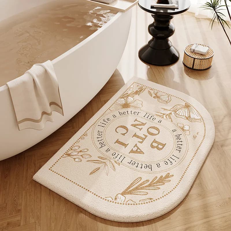 Tappetino da bagno in finta cashmere, tappeto per porta del bagno