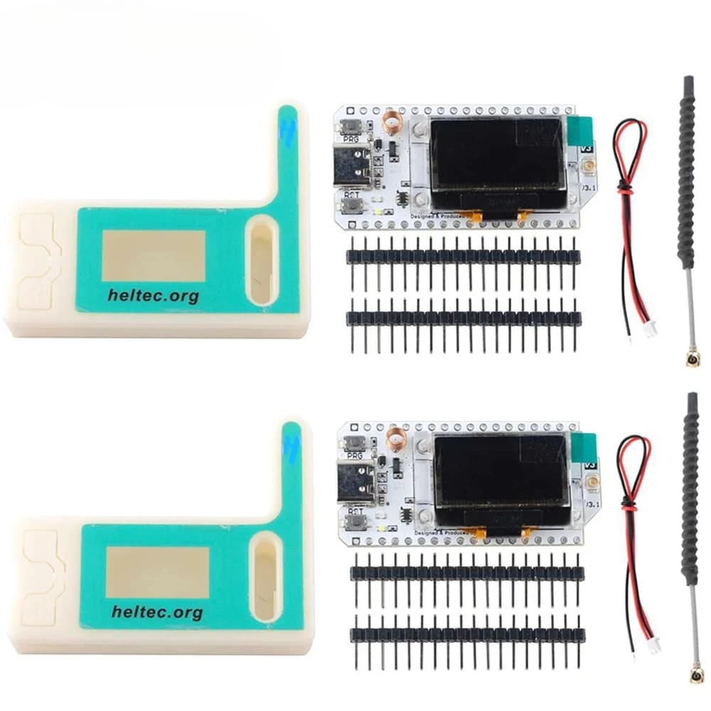 1/2 set ESP32 LoRa V3 per meshtastico Lora32 V3 0.96 Kit scheda di sviluppo display OLED WiFi SX1276 868MHz 915MHz Antenna Case