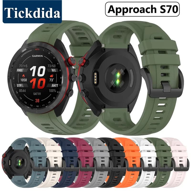 Cinturino per Garmin Approach S70 42mm 47mm cinturino di ricambio in Silicone Smart Watch per accessori Approach S70