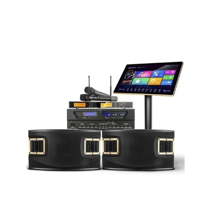 Home KTV Stereo Suit Full Set Home Karaoke Speaker K-Song Amplifier Touch Song-Lighting All-in-One Machine