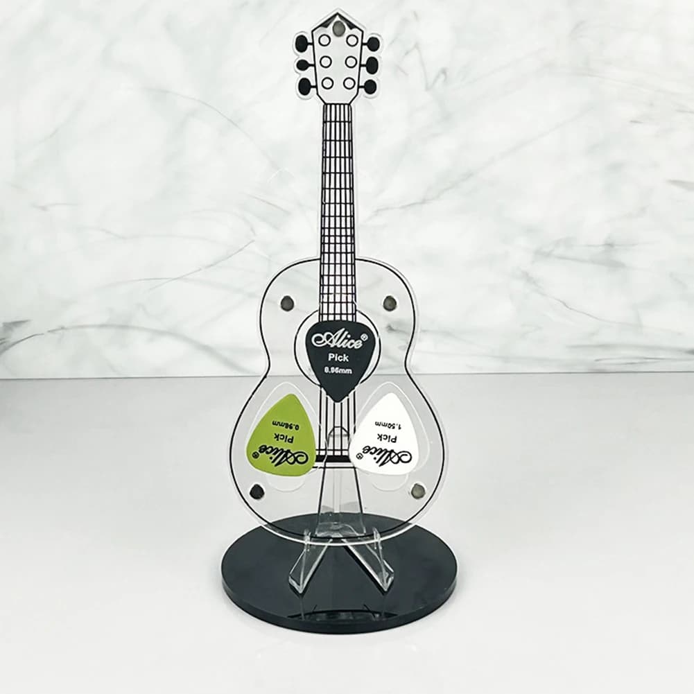 Acrylic Guitar Pick Holder Guitar Pick Display Stand Gift for Guitar Player Guitarist for Electric Bass Guitar Ukulele Lover