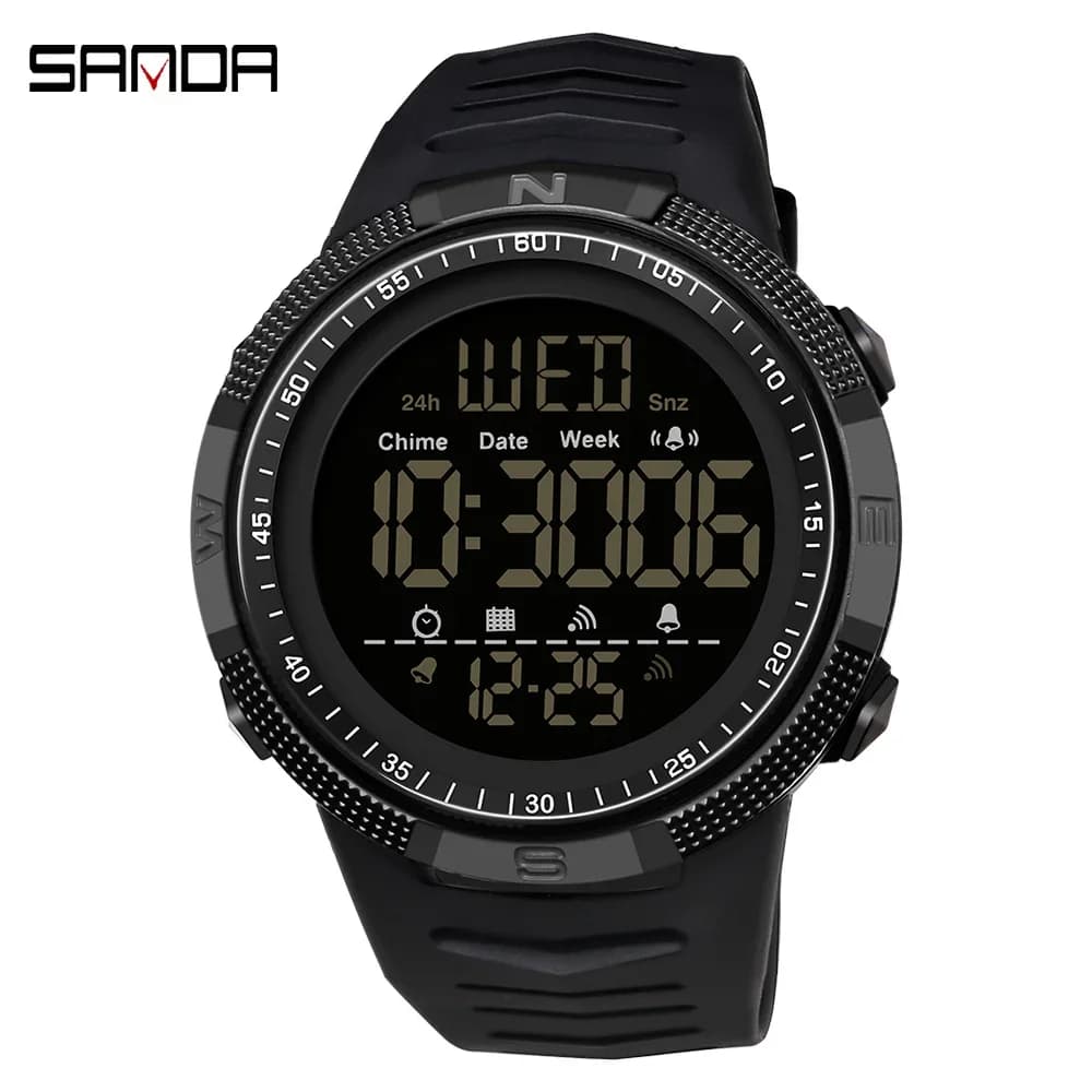 SANDA Digital Watch for Men Watch Waterproof Stopwatch LED Watches Male Clock Casual Sport Watches Men Relogio Masculino