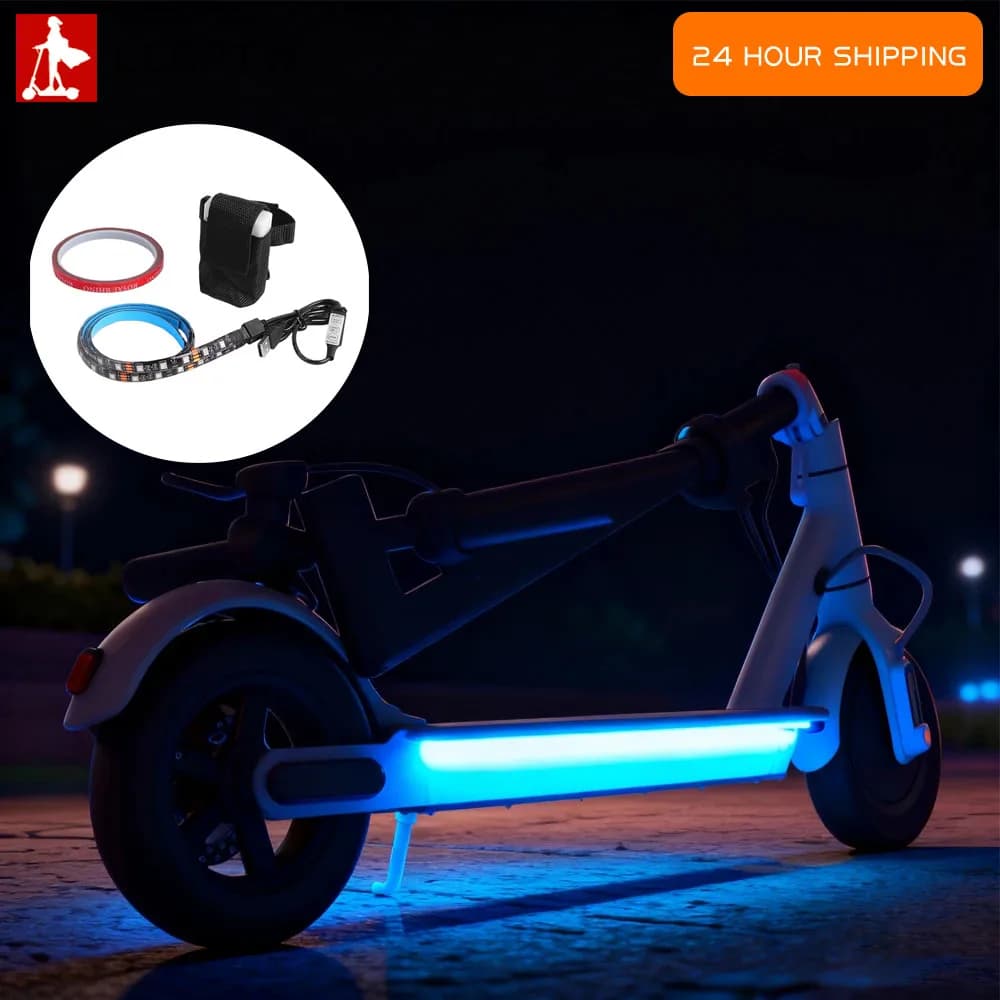 Scooter Ha Condotto La Luce di Striscia per Xiaomi M365 Pro 1S/Max G30 E-Scooter Torcia Elettrica Bar Lampada Luce di Sicurezza Notturna Lampada Decorativa parti