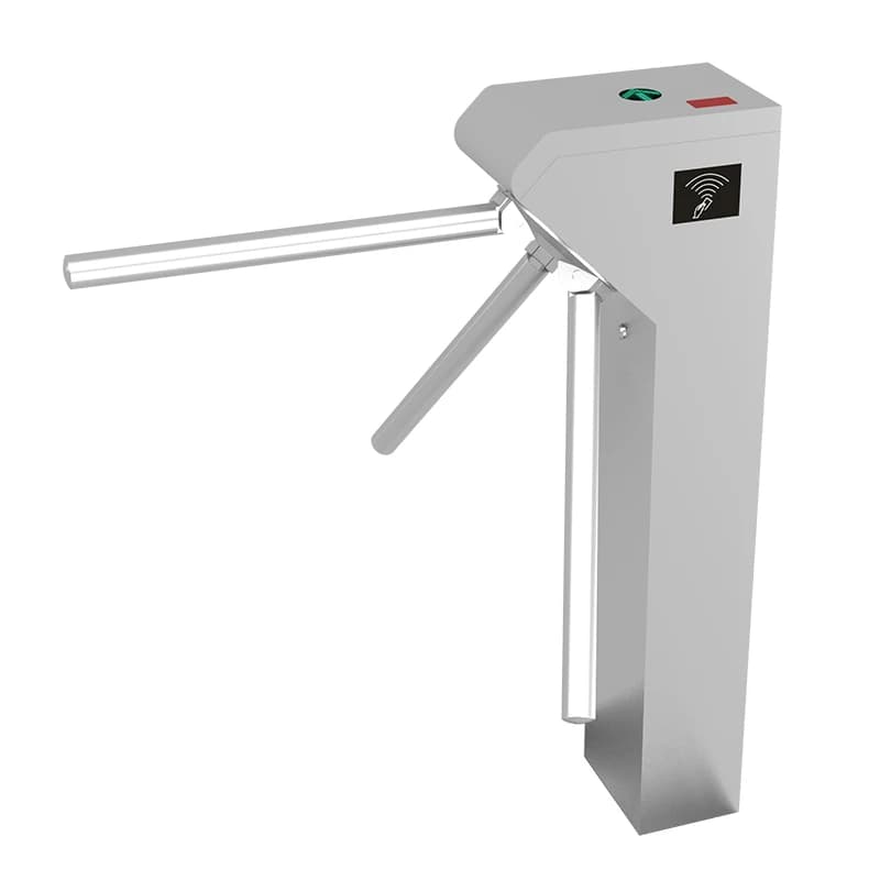 Tornello a tre bracci verticale bidirezionale con controllo accessi, scanner di codici a barre e lettore di carte