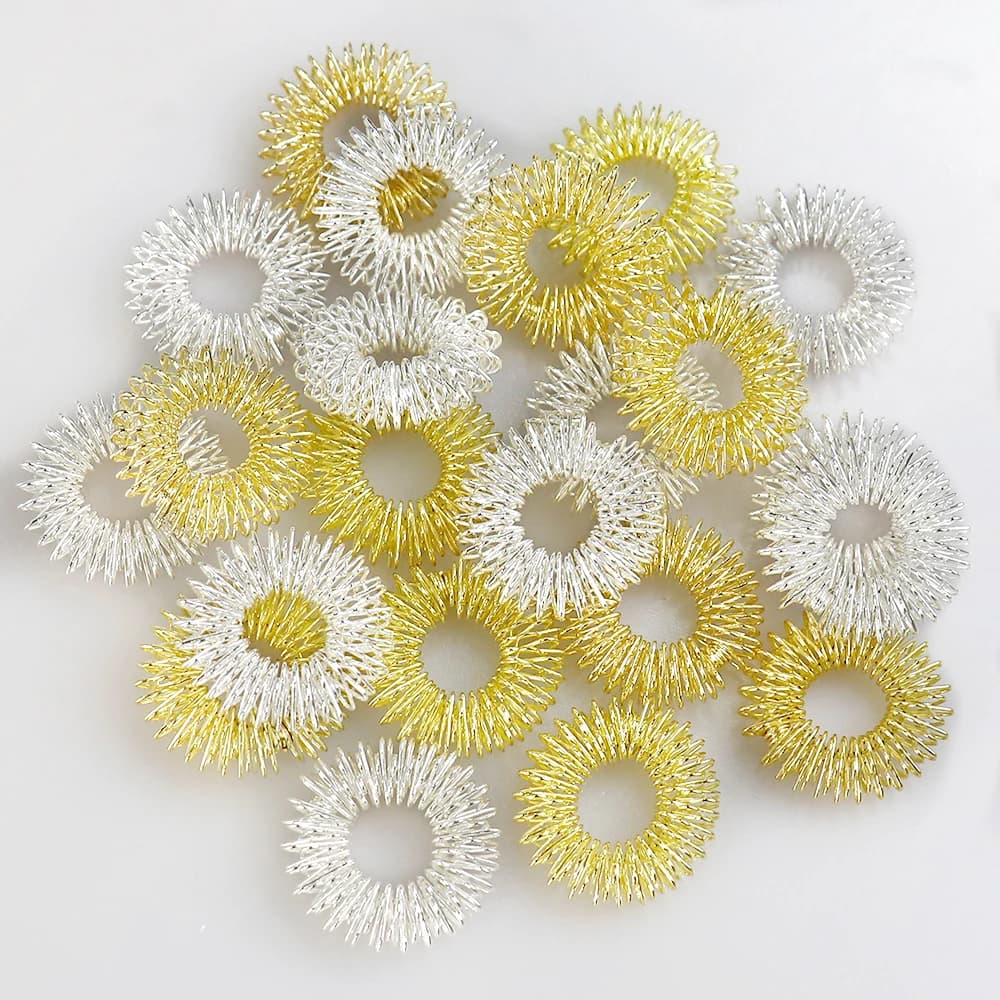 50/100 pz Vendita Calda Anello di Massaggio Dito Agopuntura Anello Massaggio Del Corpo Assistenza Sanitaria Medicina Cinese Mano Meridiano Stress Rilassante