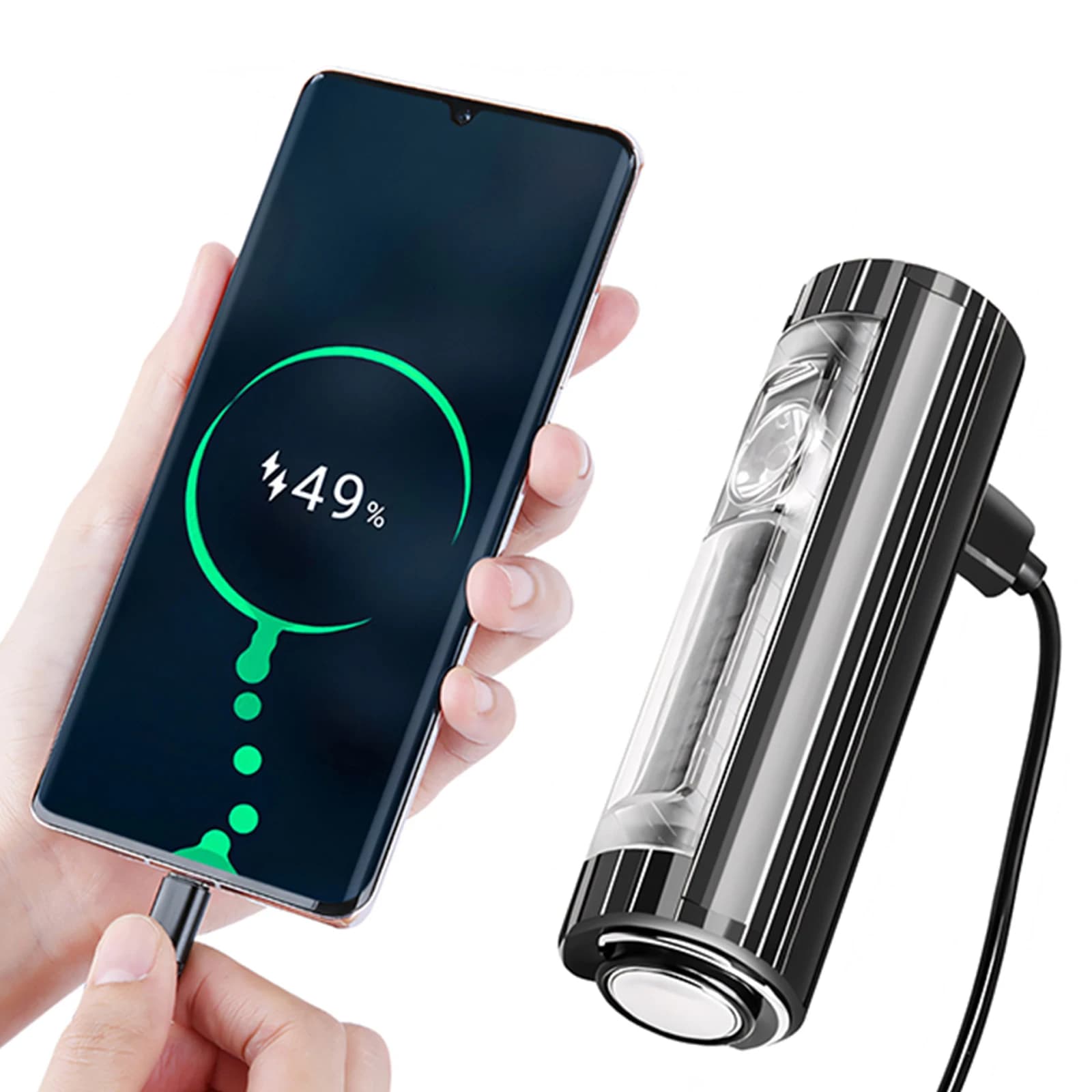 Bicycle Light USB Rechargeable Bike Headlight Waterproof Flashlight for Night Riding Road Mountain Cycling