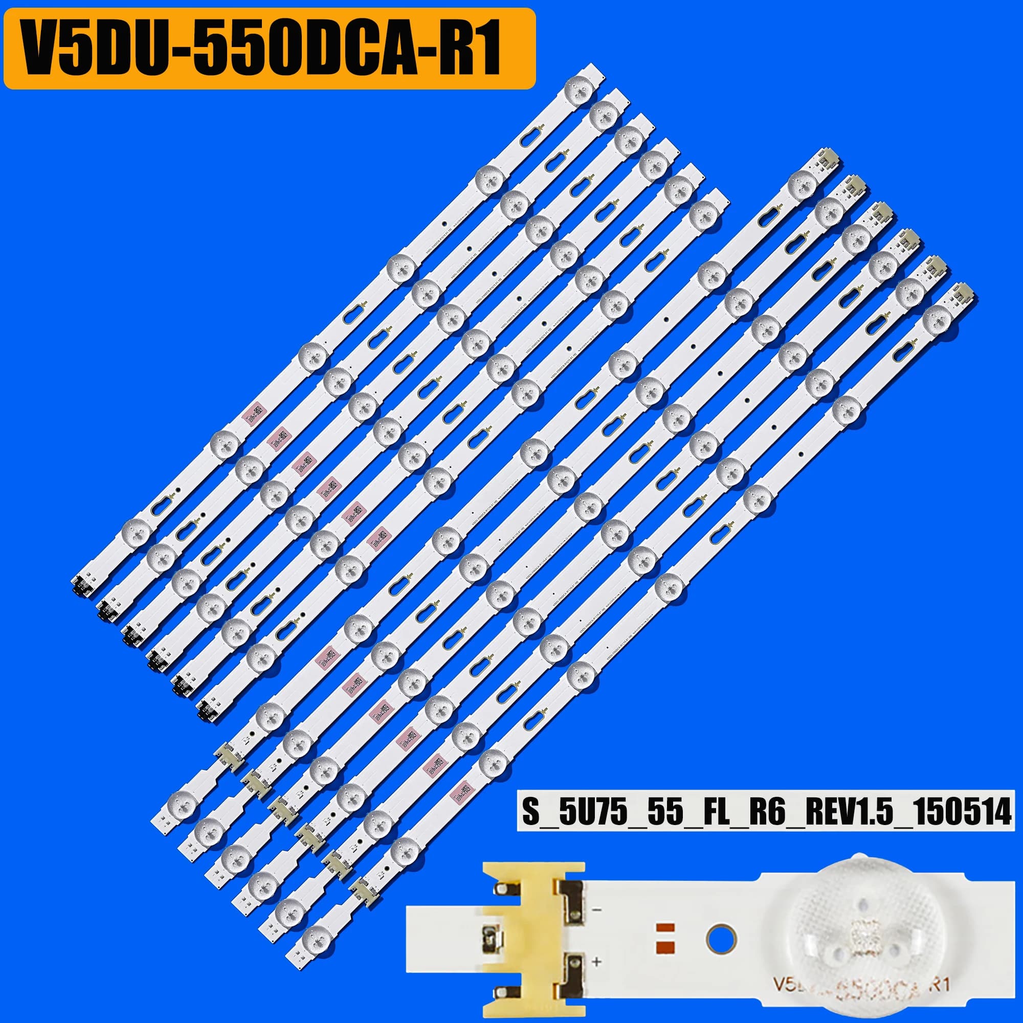 Striscia di retroilluminazione a LED per UE55KU6020U UE55KU6300U UE55MU6100U V5DU-550DCA-R1 V5DU-550DCB-R1 BN96-34797A LM41-00135A UE55JU6072U