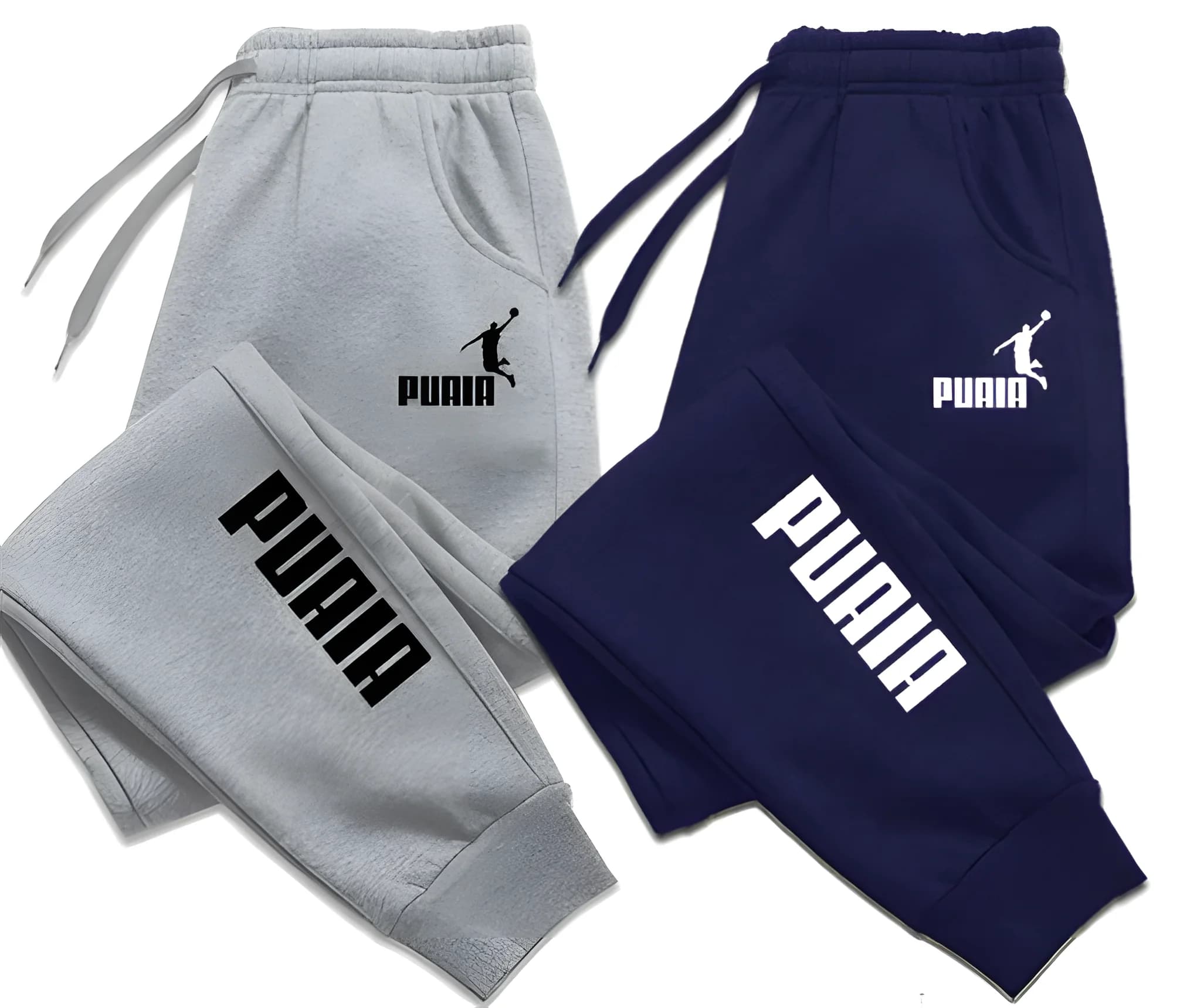 PUAIA Men's Sports Pants Printed Spring Autumn Jogging Pants Fitness Clothing Large Dress Solid Color Streetwear Pants