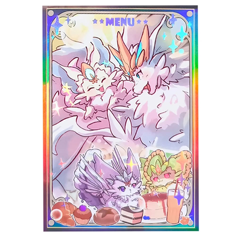 50PCS 63X90mm Purrely Foil Anime Buste per carte per YGO Carte da gioco Cover Cartoon Gioco da tavolo Toploading Trading Card Protector