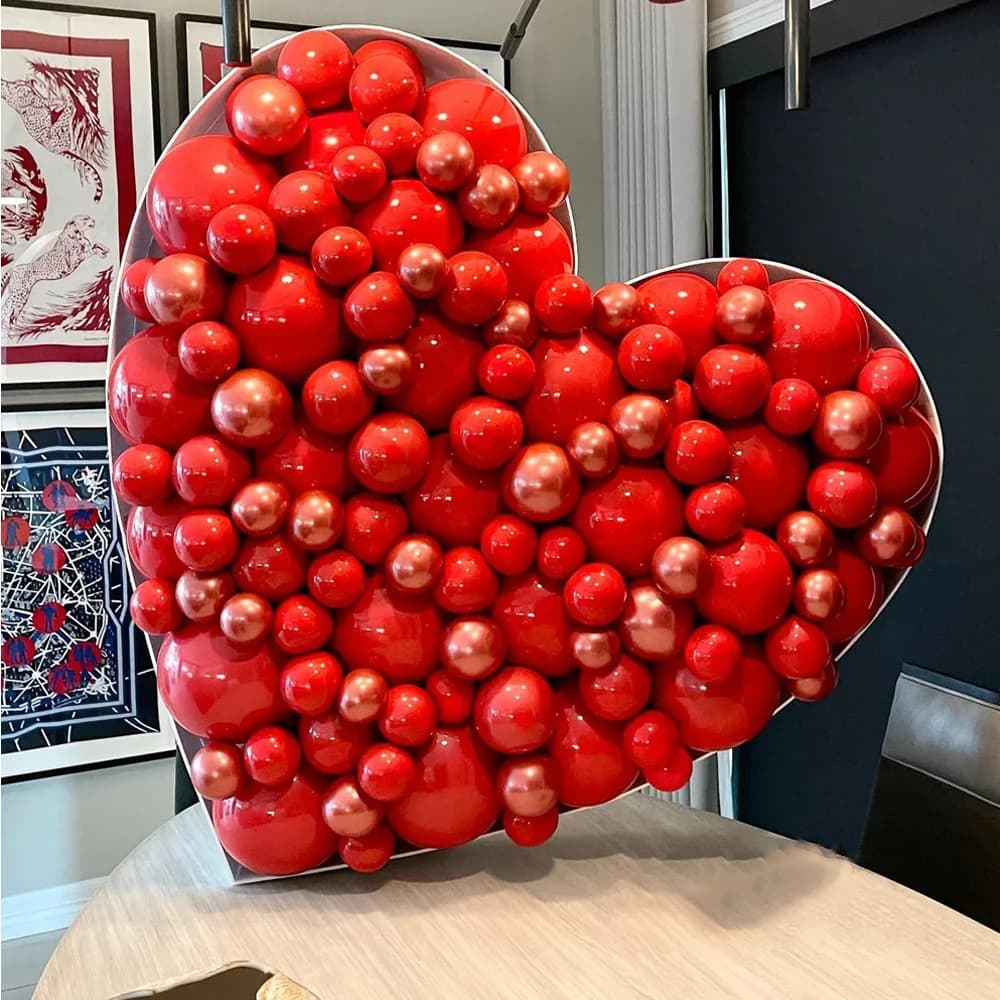 Grande cuore d'amore mosaico cornice per palloncino gigante fai da te supporto per San Valentino scatola di riempimento anniversario matrimonio decorazioni per feste di compleanno