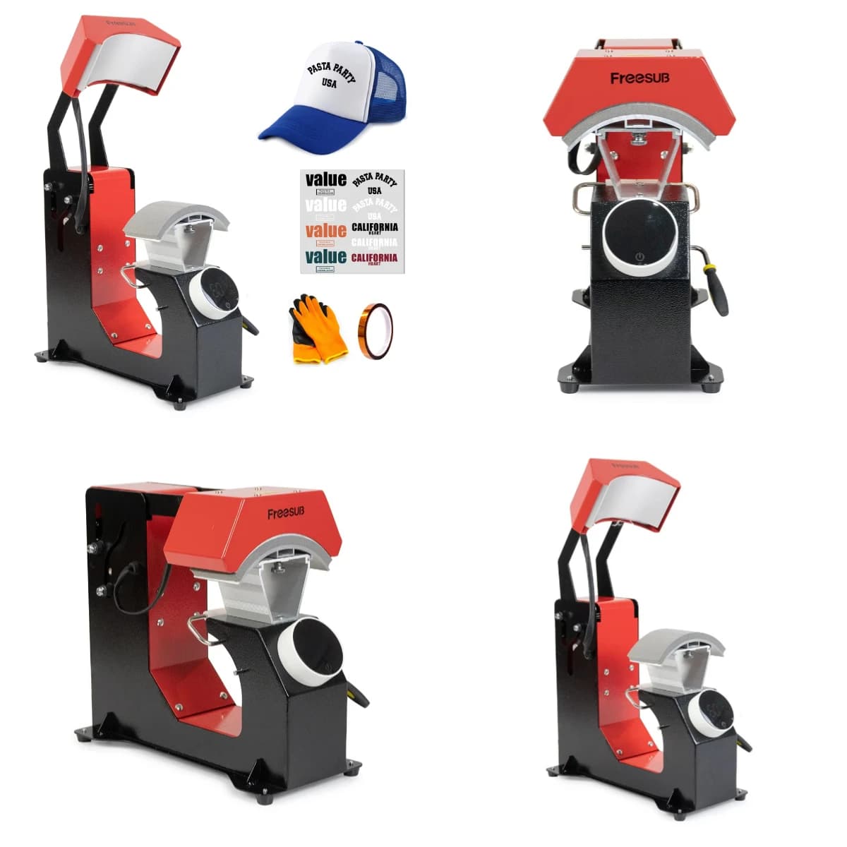 WJW Nuovi Arrivi Macchina Termopressa Automatica 3 in 1 per Cappelli e Berretti F136