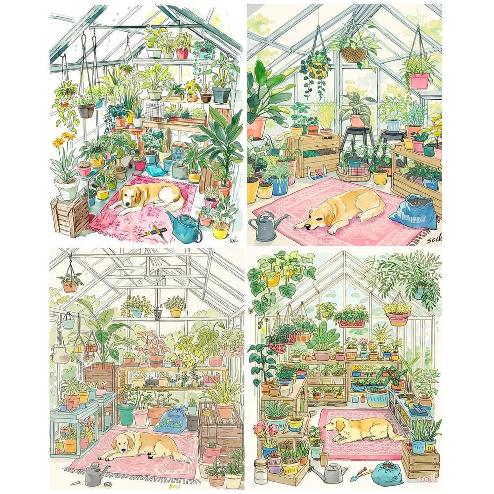 GATYZTORY Green Plants Paint By Numbers Picture Paintings On Number Landscape Easy Acrylic on Canvas Wall Art Diy Making Kits