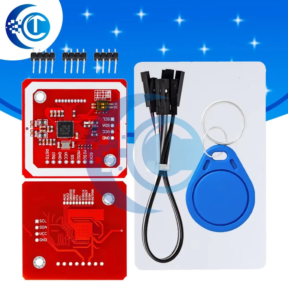 Set Modulo NFC RFID PN532 V3, Scheda Lettore/Scrittore, Scheda IC S50, Antenna PCB per Arduino Fai da Te