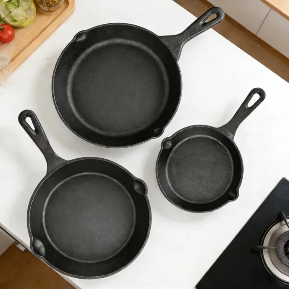 Set of 3 Pre-treated Grids, Pots for Oven, Grid and Falò, Kitchen Tools for Home and Open Kitchen