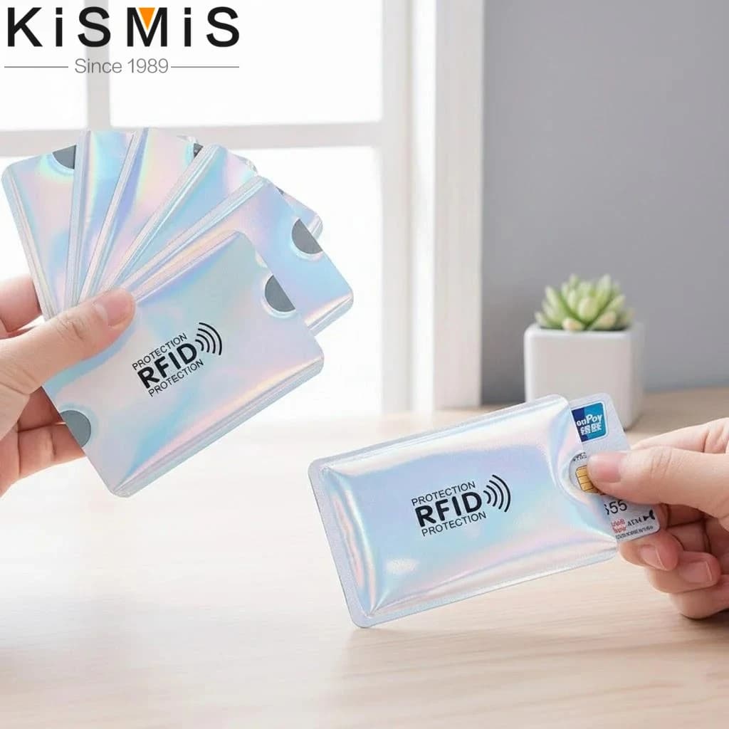 Set di 5 Portacarte Ultrasottili Anti-RFID, Protezione per Carte di Credito, Custodia Antifurto con Blocco RFID