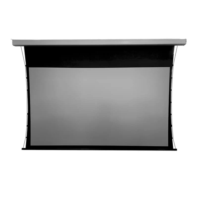 Schermo per proiettore a tensione con linguetta ALR motorizzata di alta classe da 72/80/84 pollici per home cinema supportato 4K 3D a lungo lancio