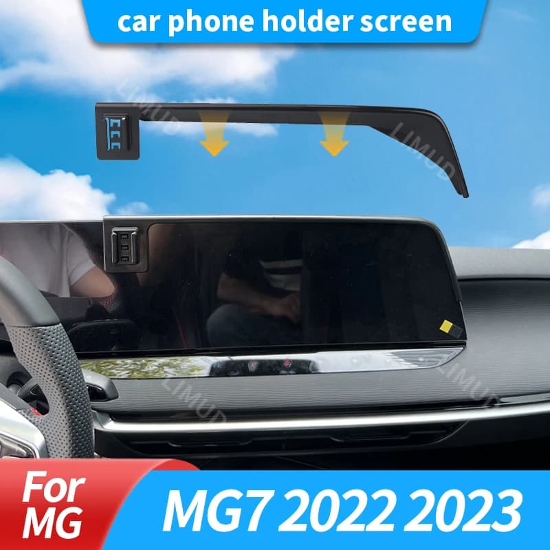 Supporto Universale per Navigatore Auto e Telefono Cellulare, Adatto per MG MG7 2022 2023 con Schermo da 12,3 Pollici