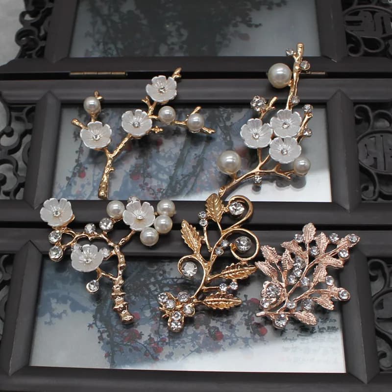Filigrana di metallo fai da te scettro fiori fatti a mano abito da sposa scarpe borse boccioli decorativi per accessori corona Halo