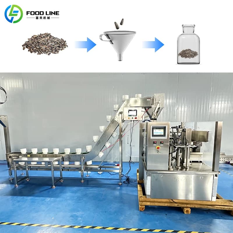 Macchina Automatica Rotativa per il Riempimento di Sacchetti Preformati per Granuli, Farina e Proteine in Polvere FL Personalizzata