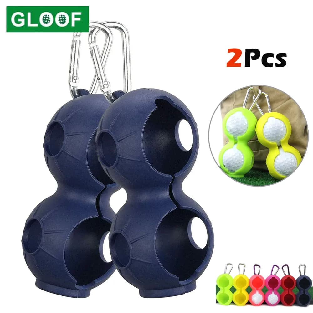 2 pezzi mini borsa per palline da golf portatile custodia protettiva supporto in vita in silicone morbido portachiavi resistente alla caduta accessori da golf 2 palline