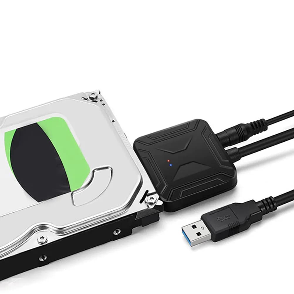 Cavo USB 3.0 per Hard Disk da 2.5 e 3.5 Pollici, Convertitore HDD SSD con Interfaccia di Alimentazione 12V per Laptop, Smart TV, Router Esterno