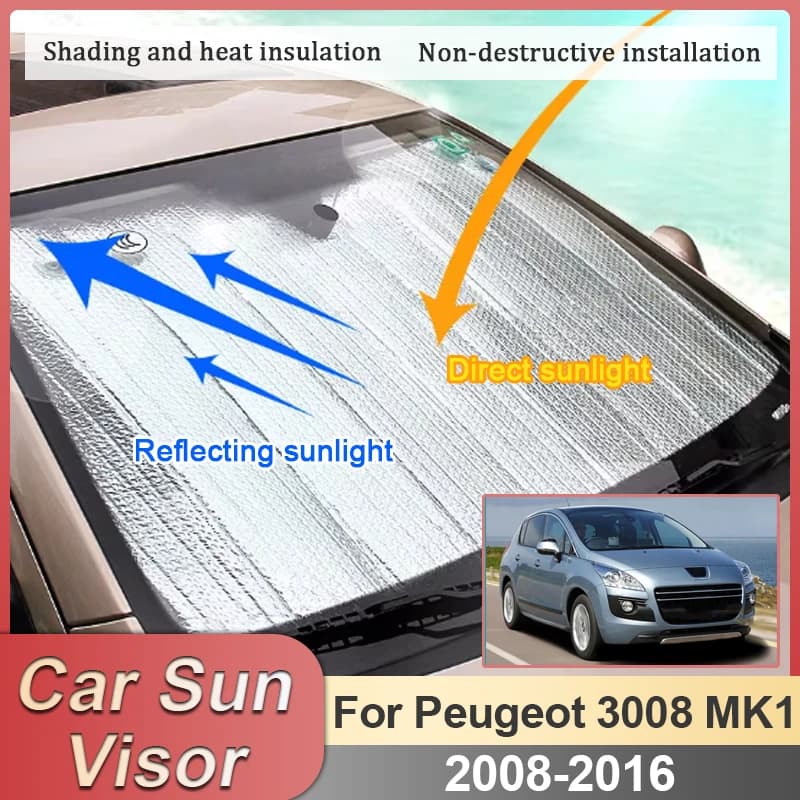 Per Peugeot 3008 T84 MK1 2008 2009 2010-2016 Parasole per Parabrezza e Finestrini Laterali, Coperture Complete, Accessori Auto