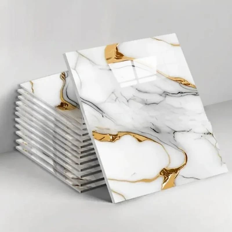 10-40PCS Imitazione Marmo 3D Piastrelle di Ceramica Decorazione Della Parete Adesivo Impermeabile Autoadesivo Pavimento Della Casa adesivo