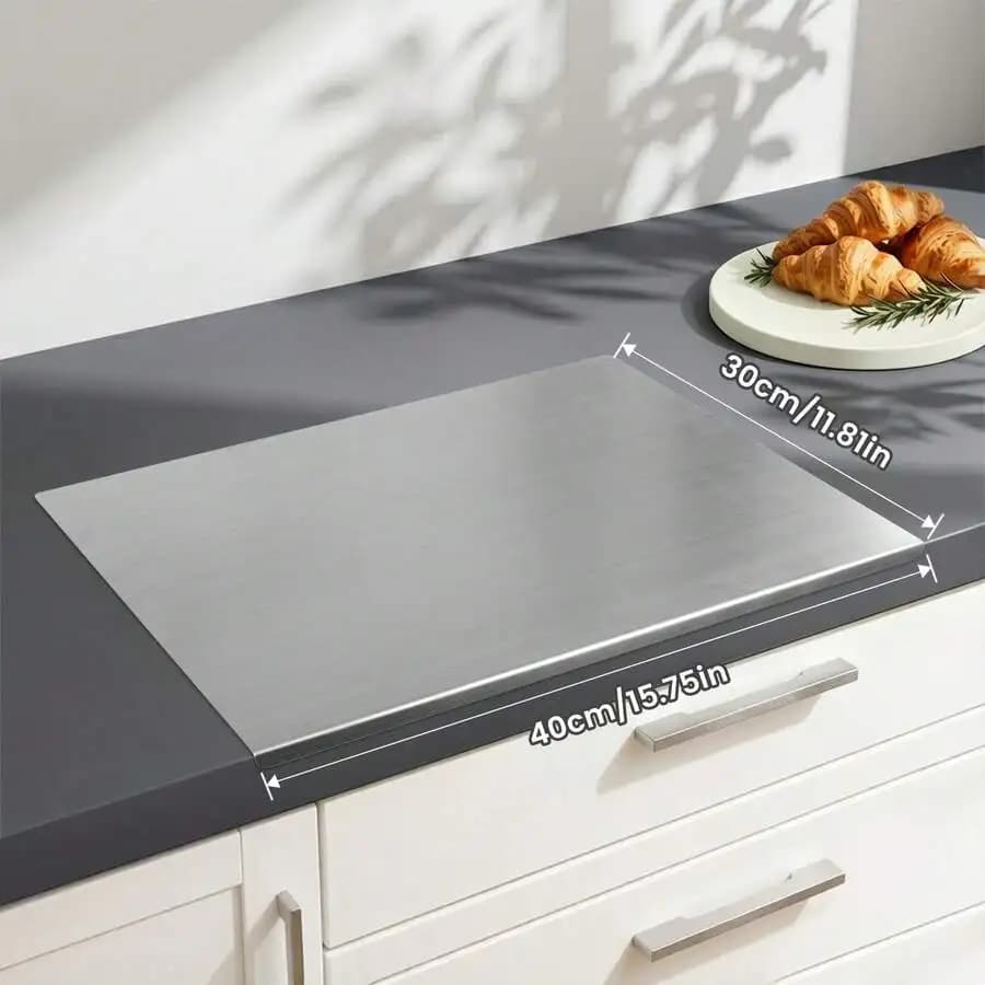 304 Stainless Steel Cutting Board Butcher Block Household Rolling Board Kitchen Supplies, Food Preparation, Meal Prep Tools, Mod
