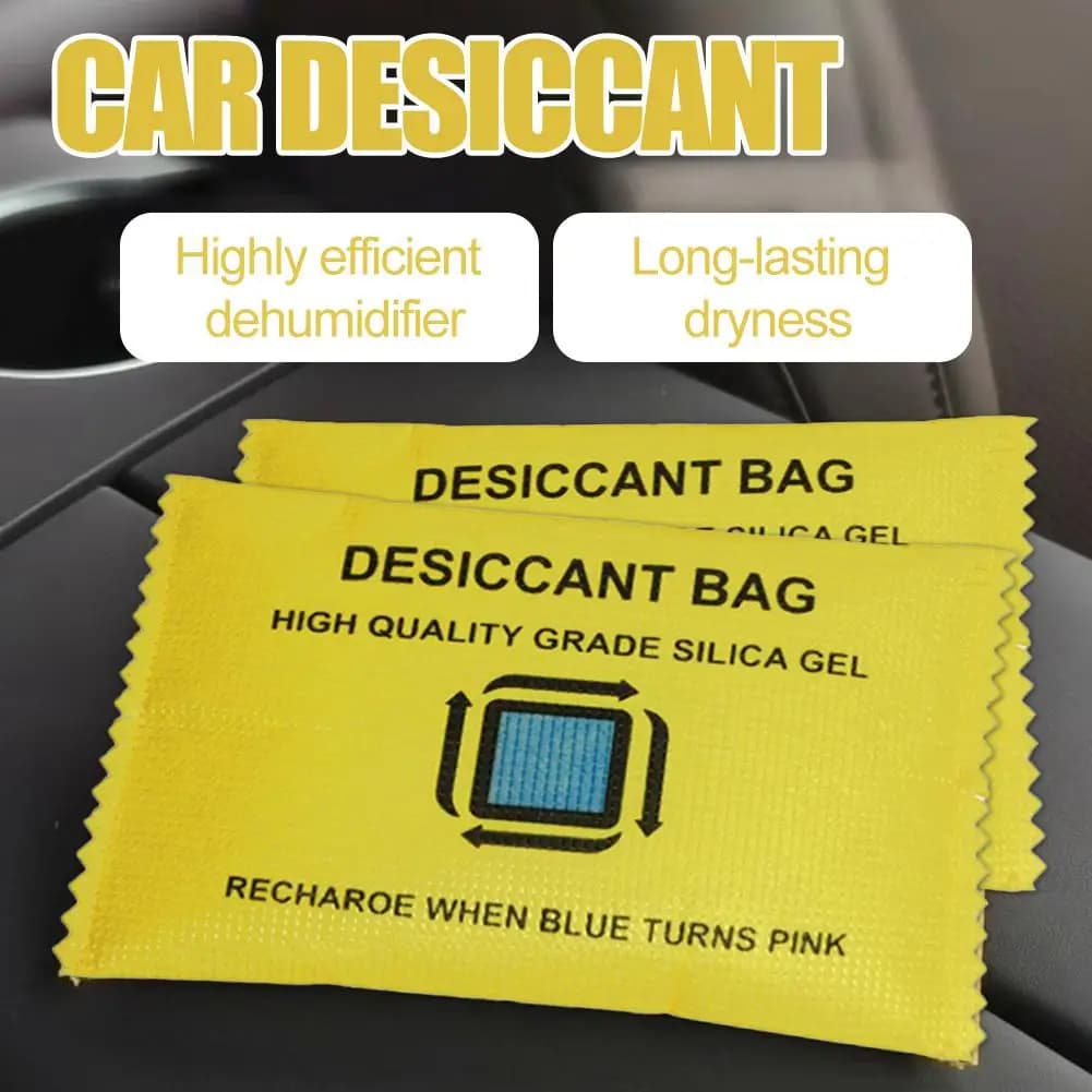 Borsa assorbente per l'umidità dell'auto Interni auto Essiccante Assorbitore di umidità Antiruggine Armadio Deumidificatore Borsa essiccante per auto
