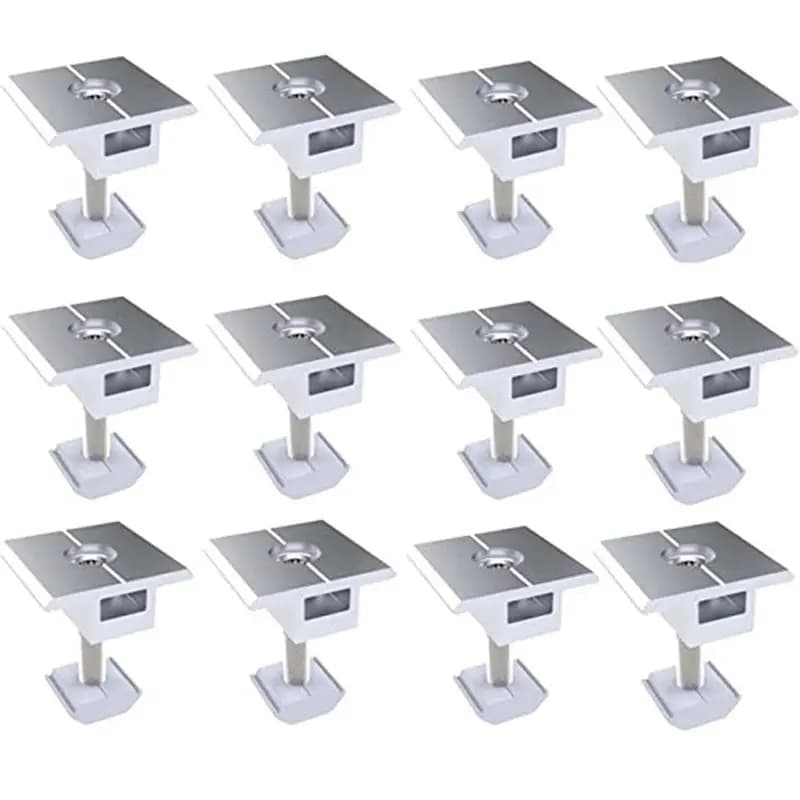 PZHI-12PCS Supporto fotovoltaico in lega di alluminio da 40 mm per il collegamento e il fissaggio di pannelli solari