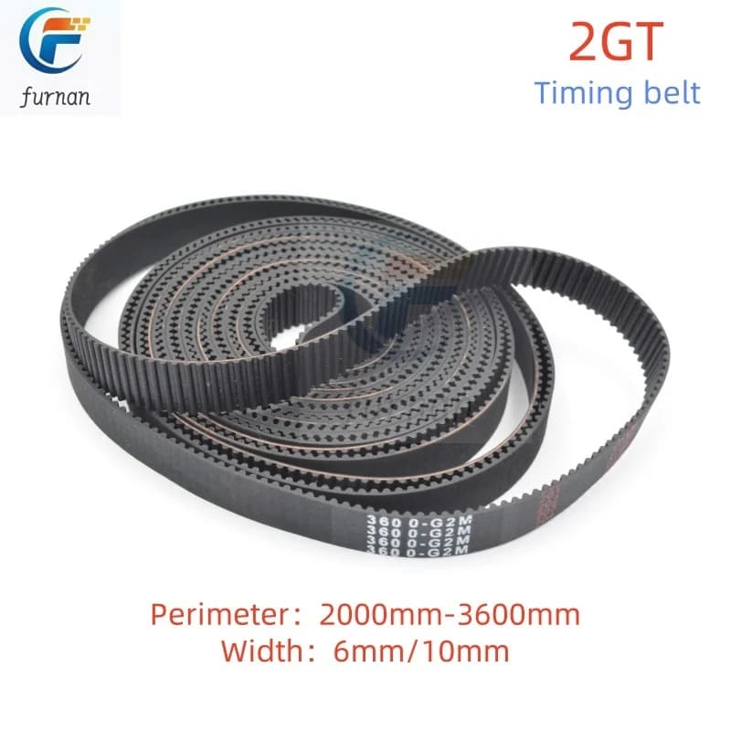 Cinghia dentata per stampante 3D 2M 2GT Lp=2000mm-3600 mm Larghezza 6mm 10mm 15mm Rubbe