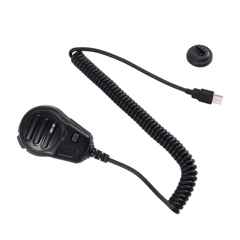 B50B-QX-18 Dispositivo USB, tastiera con supporto per microfono, microfono altoparlante portatile USB per simulatore di camion Euro 2, con supporto PTT