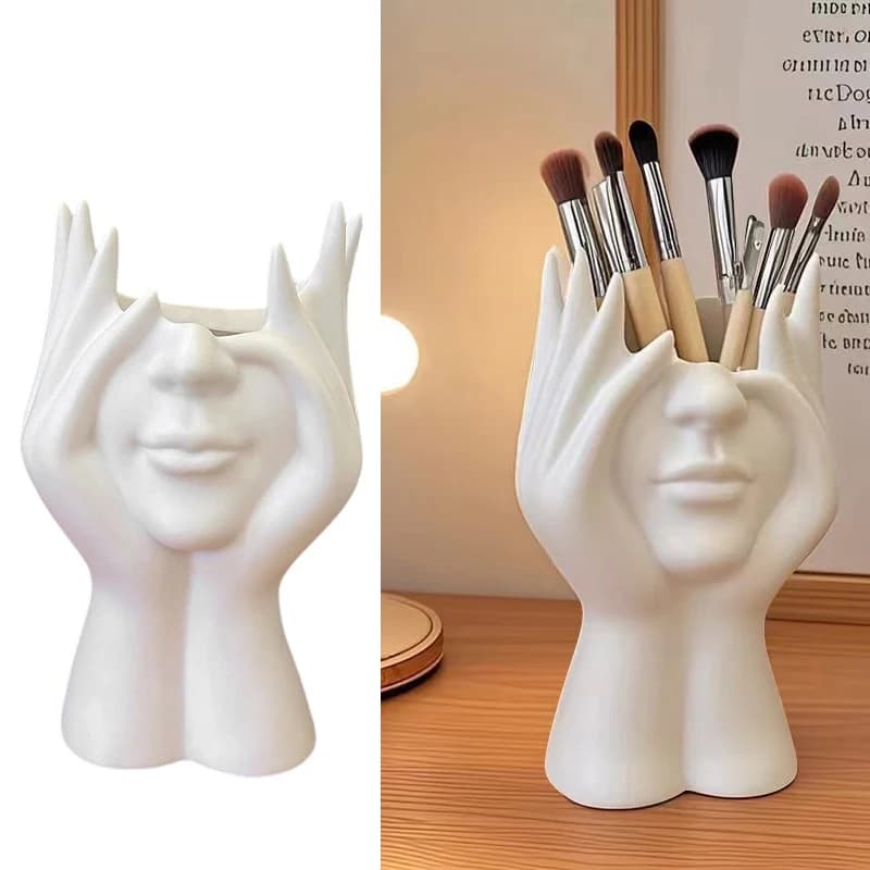 1 pz creativo body art styling forniture per ufficio desktop portaoggetti multifunzionale portapenne decorazione porta pennelli per trucco
