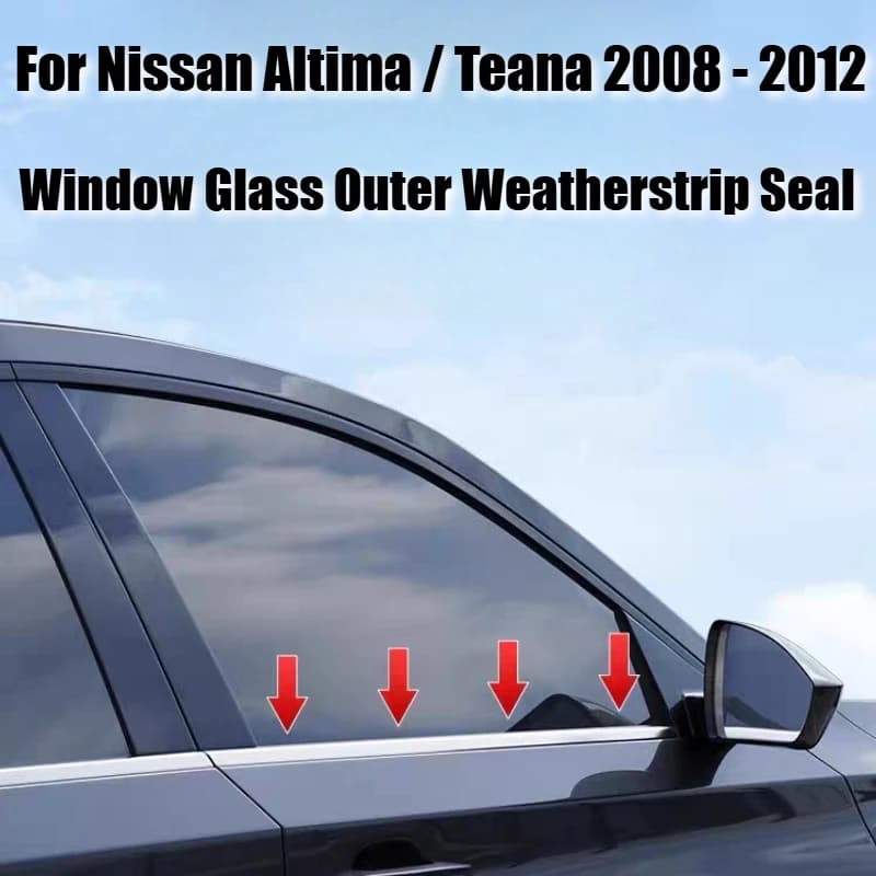 Guarnizione in Gomma Esterna per Finestrini Auto Nissan Altima / Teana 2008 - 2012