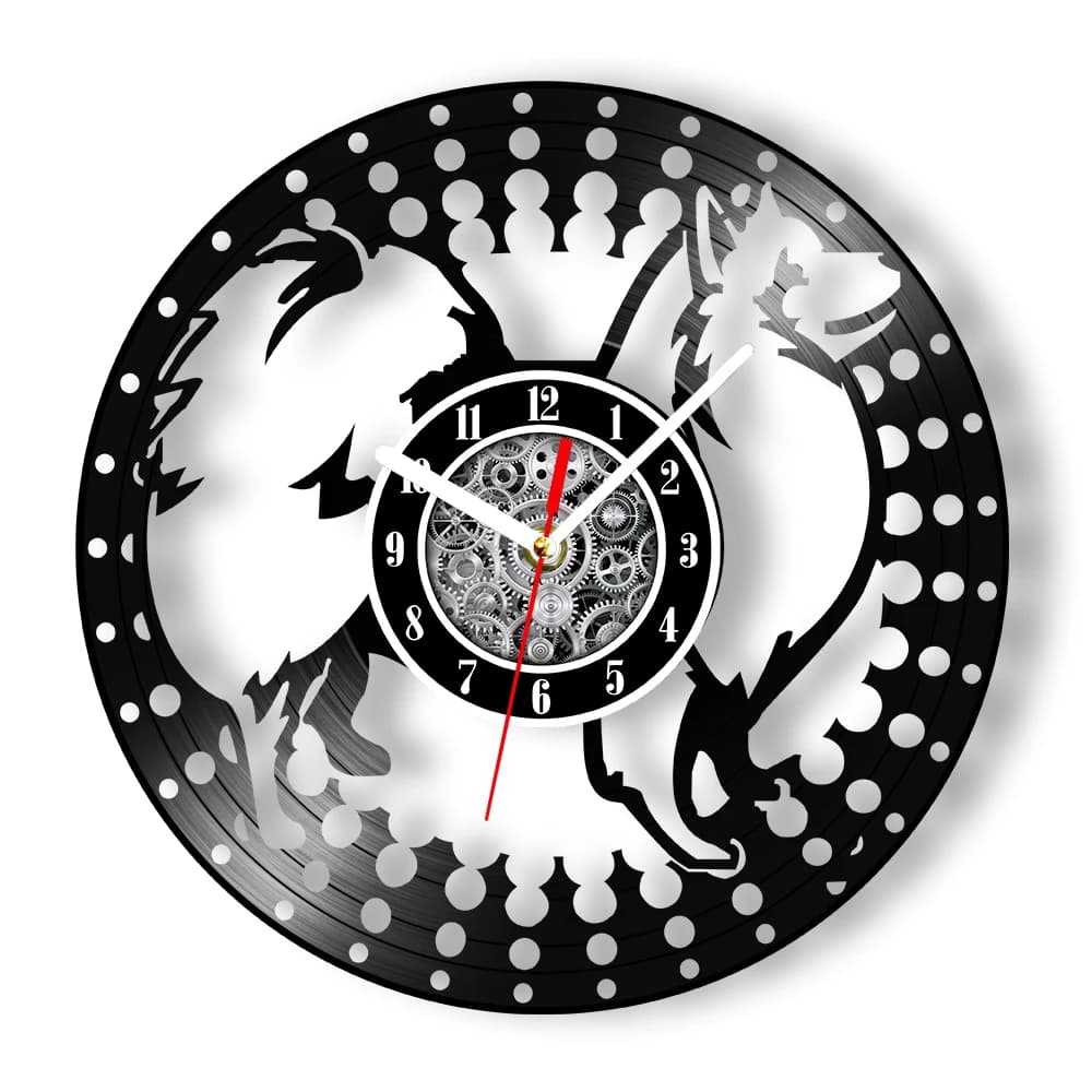 Japanese Spitz Vinyl LP Record Wall Clock For Vet Clinic Nihon Supittsu Spitz Dog Breed Home Decor Watch Puppy Pet Owners Gift