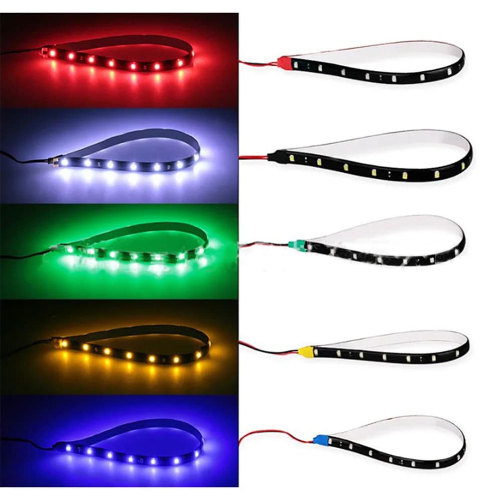 Strisce luminose a LED da 60 cm 1210 SMD 30 LED Striscia per auto Luce natalizia Lampada decorativa flessibile Nastro Lampade DRL Car Styling 12V