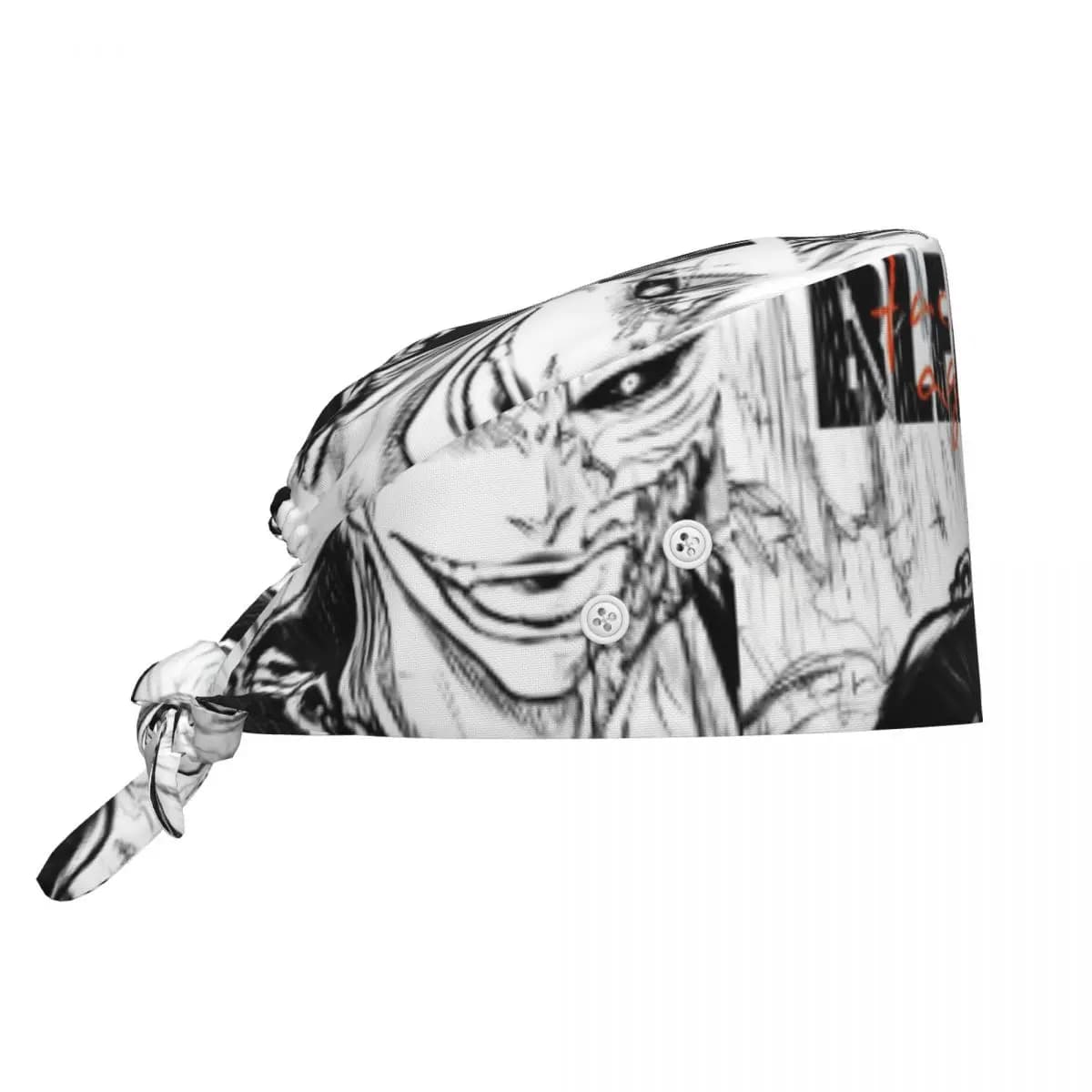 Cappello da Lavoro Regolabile Bleach Anime per Uomo e Donna, Berretto Chirurgico con Bottoni, Cappello per Infermieri, Dottori, Chirurghi, Chef