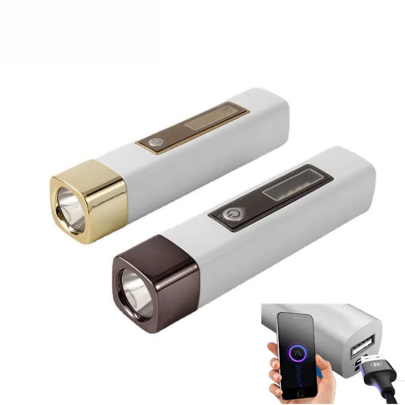 NEW Power Bank LED Mini 1200MAH Flashlight COB Side Light Home White Portable Lighting Multi functional Mini Flashlight