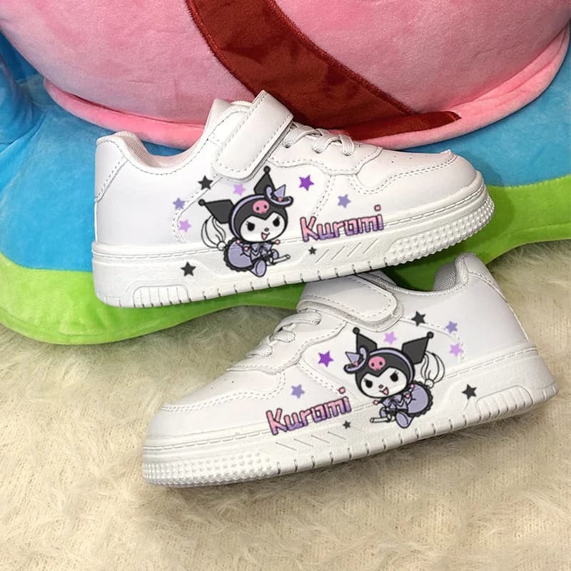Sneakers Casual per Bambini Anime Kuromi, Scarpe Bianche Hello Kitty per Ragazze, Scarpe da Corsa Cartoon, Sneakers Bianche My Melody, Scarpe da Skateboard, Regalo