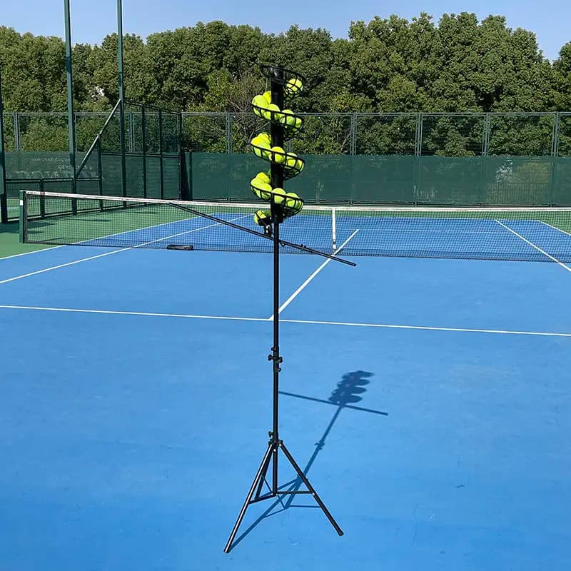 Automatic Serve Drop Ball Tennis Trainer Portable Adjustable Tennis Ball Launching Machine for Indoor & Outdoor Training
