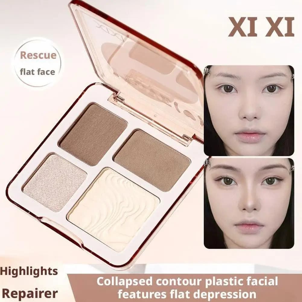 4 colori opachi evidenziatore abbronzanti tavolozza ombreggiatura viso polvere per toelettatura trucco a lunga durata viso contorno ombra cosmetici