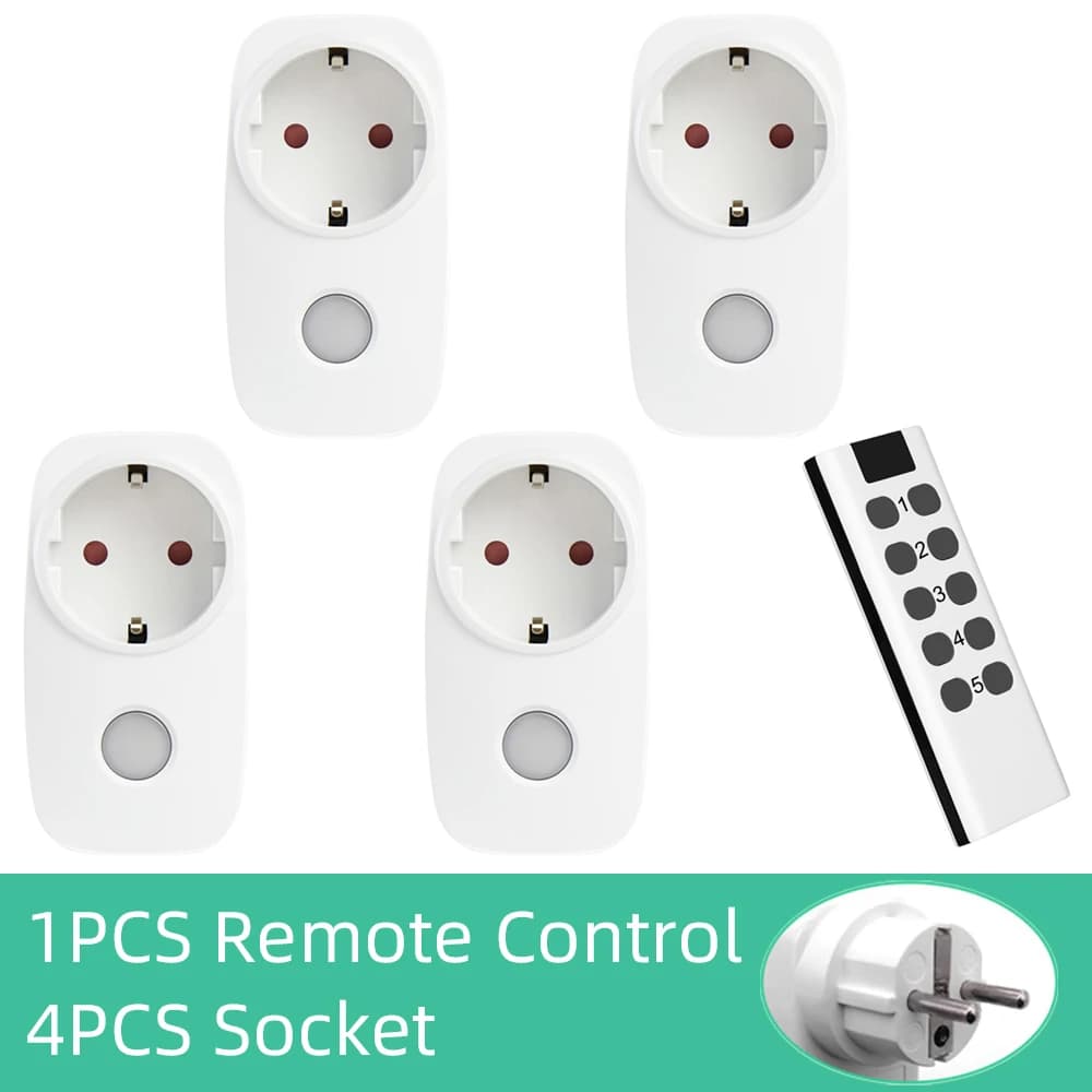 Wireless Intelligent socket with 220V 2500W 16A EU FR Universal ON/OFF for Lighting