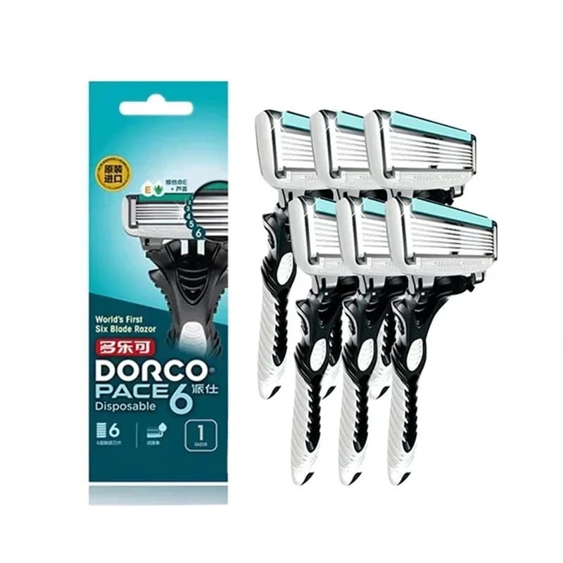 CC0144 --- 6 Layer Safety Razor Blades Manual Shaving Shaving Shaft Care Bearing