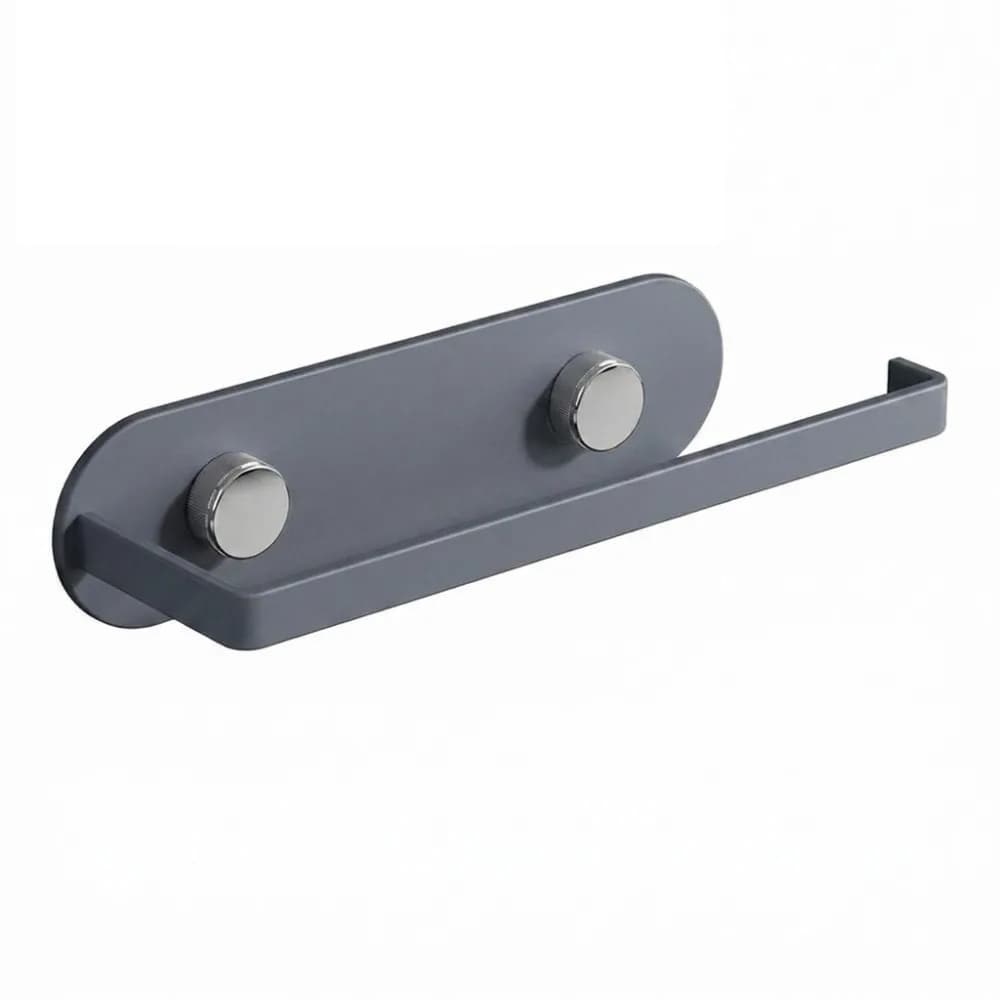 Carbon Steel Suction Cup Tissue Hanger Wall Mounted No-Drill Cling Film Storage Rack Space Saving Paper Towel Holder Toilet
