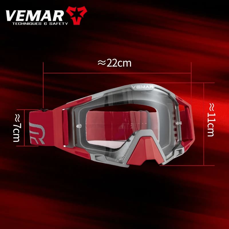 VEMAR Male High Quality Windproof Sports Helmet Goggles - Elegant Men Women Dirt Bike, Ski & Cycling Sunglasses
