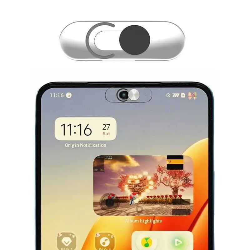 Webcam Cover Ultra Thin Transparent Slide Scratch Resistant Privacy Camera Protector for Galaxy Pixel Phones