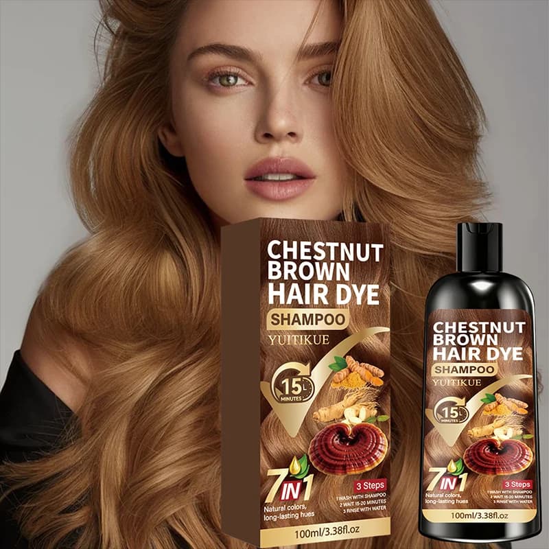YUITIKUE Shampoo Natural Castane Hair Coloring Quick Grigi Hair Cover Fast Application
