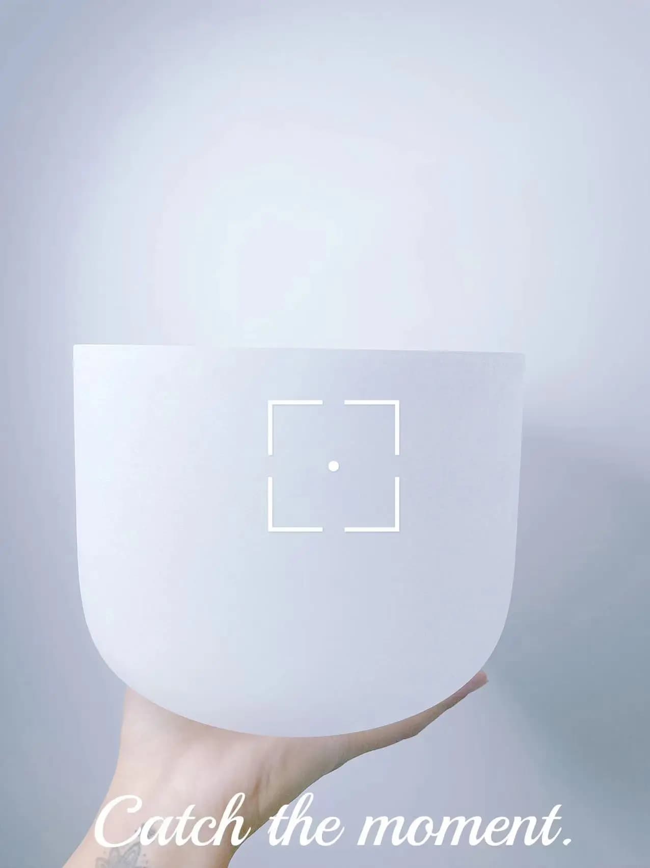 432hz/440hz 9" tuned CDEFGAB note white crystal singing bowl for healing Chakras