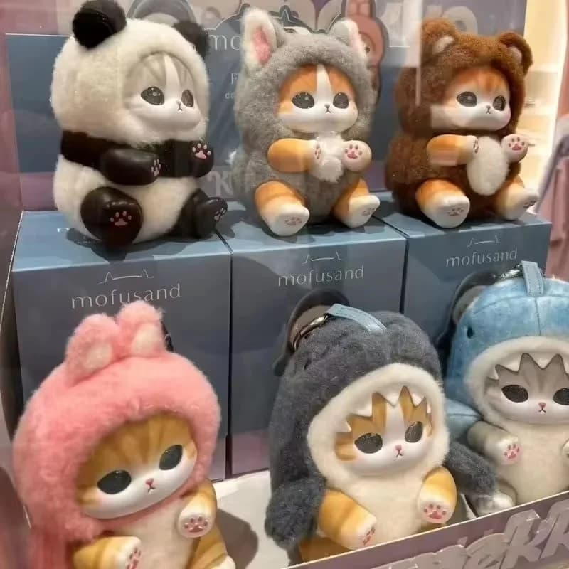 Nuove Buste a Sorpresa Originali Mofusand Serie Vinyl - Giocattoli Gatto Squalo, Scatola a Sorpresa, Ornamenti per Bambini, Regalo di Compleanno per Bambine, Ciondolo